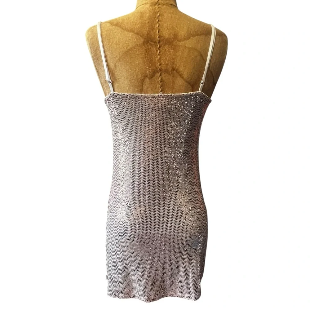 Audrey 3+1 Shimmering Pink Mini Dress Like New! - Picture 4 of 8
